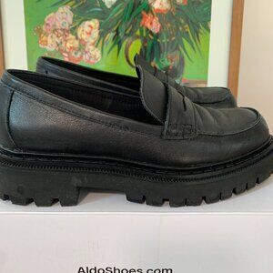 ALDO Black Loafers with chunky lug sole